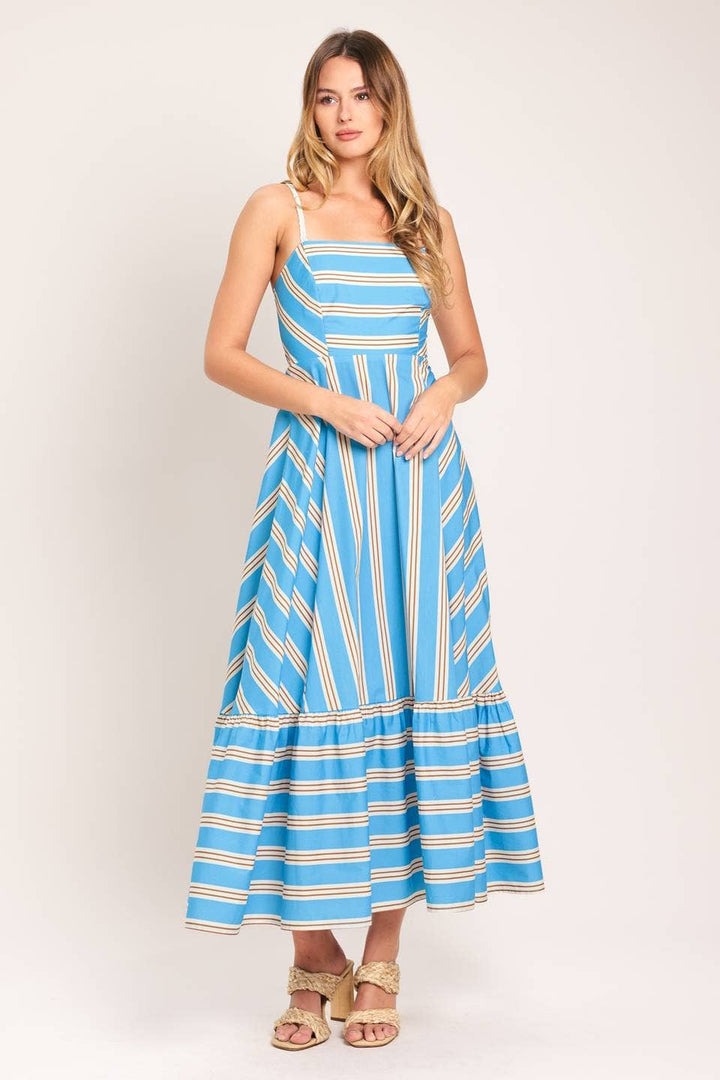 A printed woven midi dress - ID23644