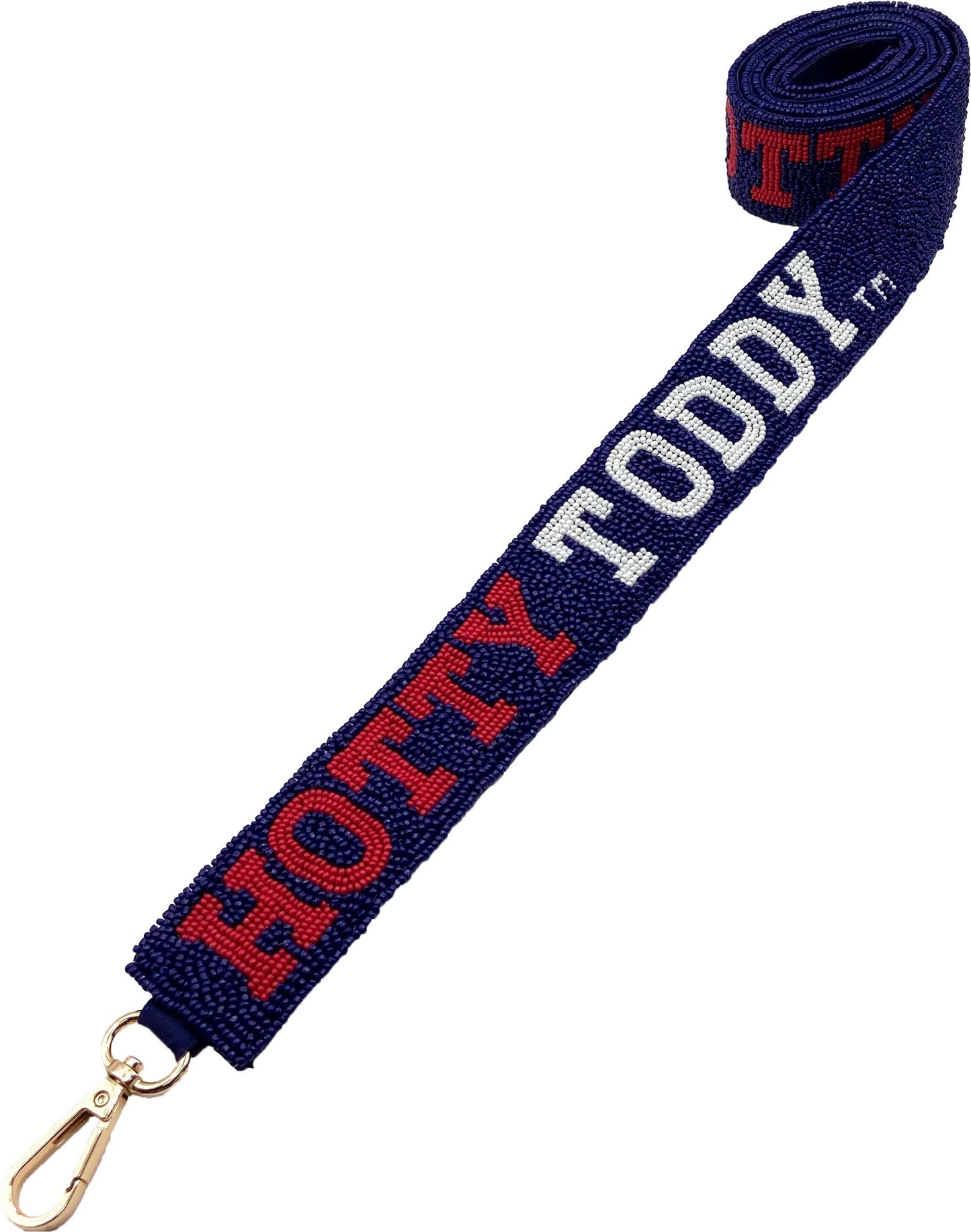 BLUE HOTTY TODDY BEADED BAG STRAP