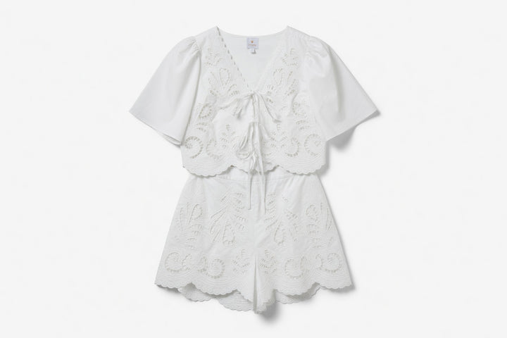 Avery Short Set - White