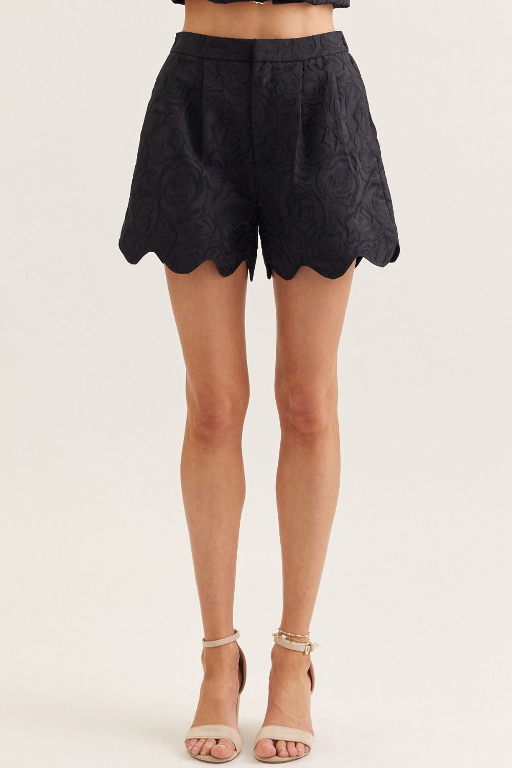 Scallop High Waisted Shorts