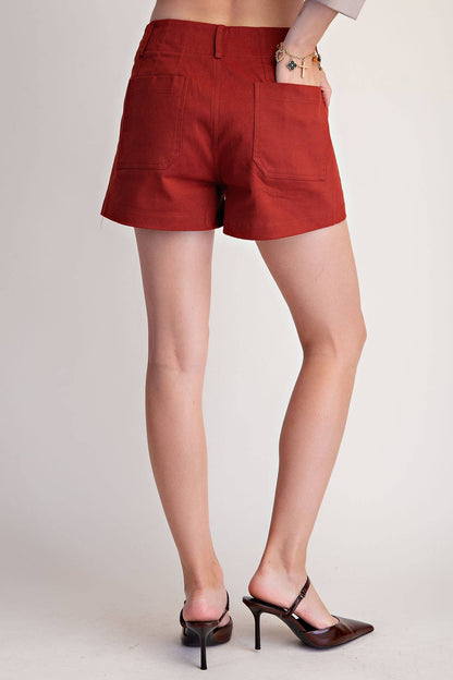 Scallop Detail Pocket Colette Shorts