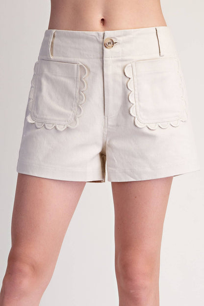 Scallop Detail Pocket Colette Shorts