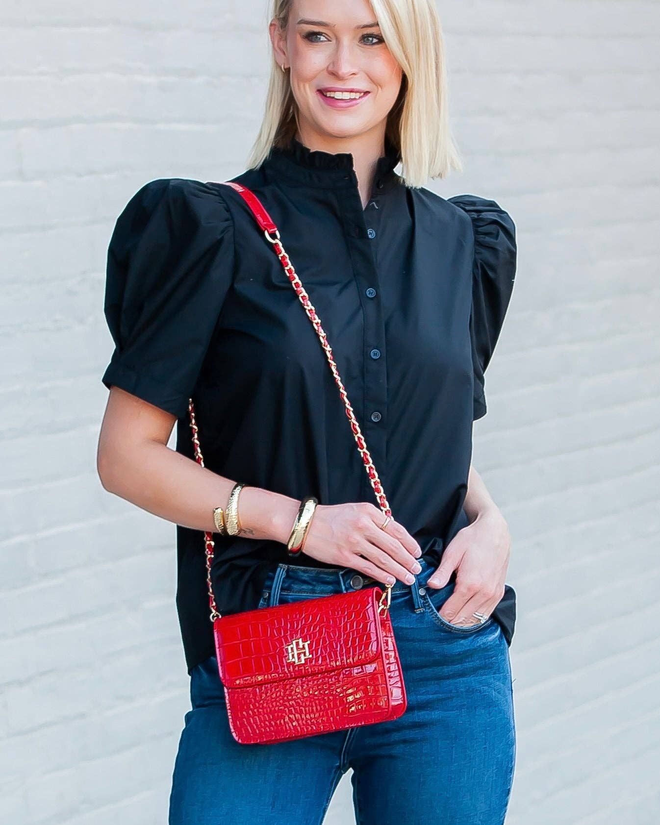 Evelyn Crossbody Red Patent EC