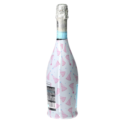 Pastel Birthday Party Hats Prosecco Bottle Wrap