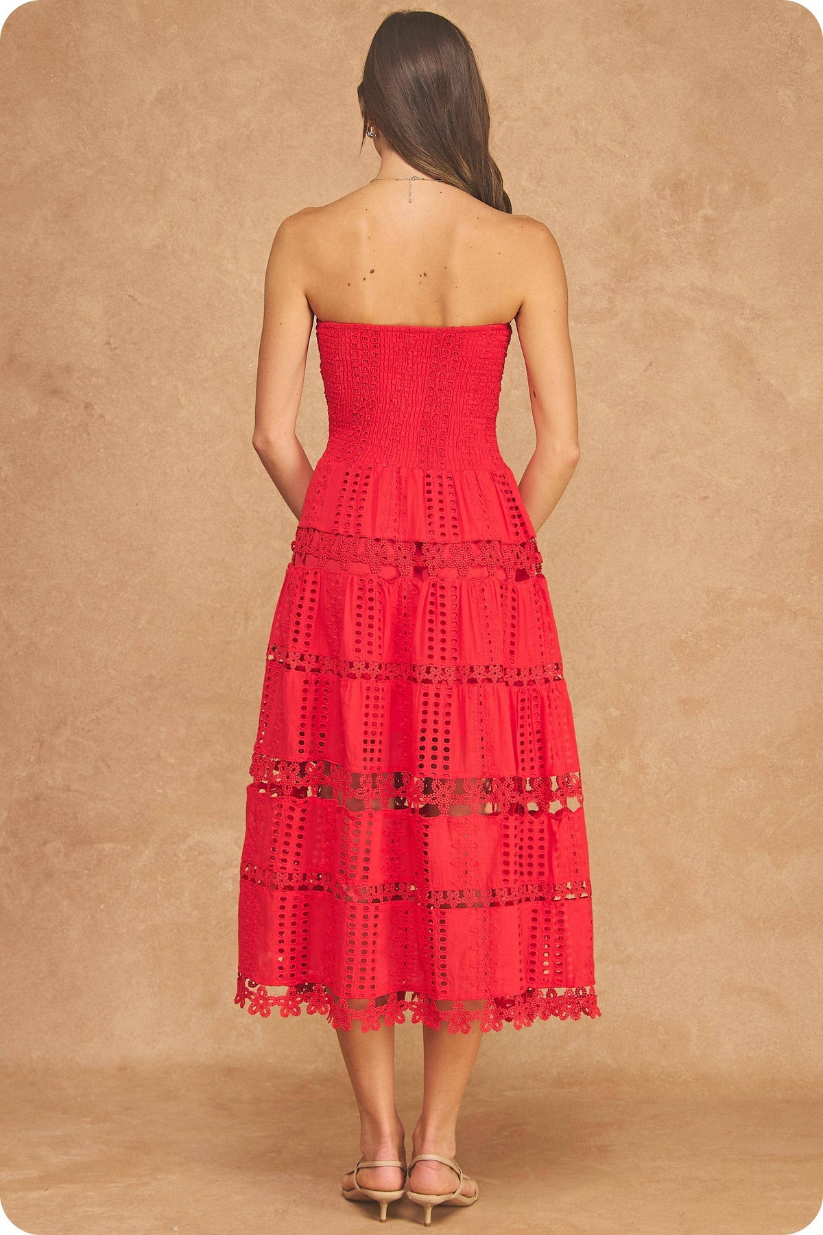 Eyelet Lace Tube Dress