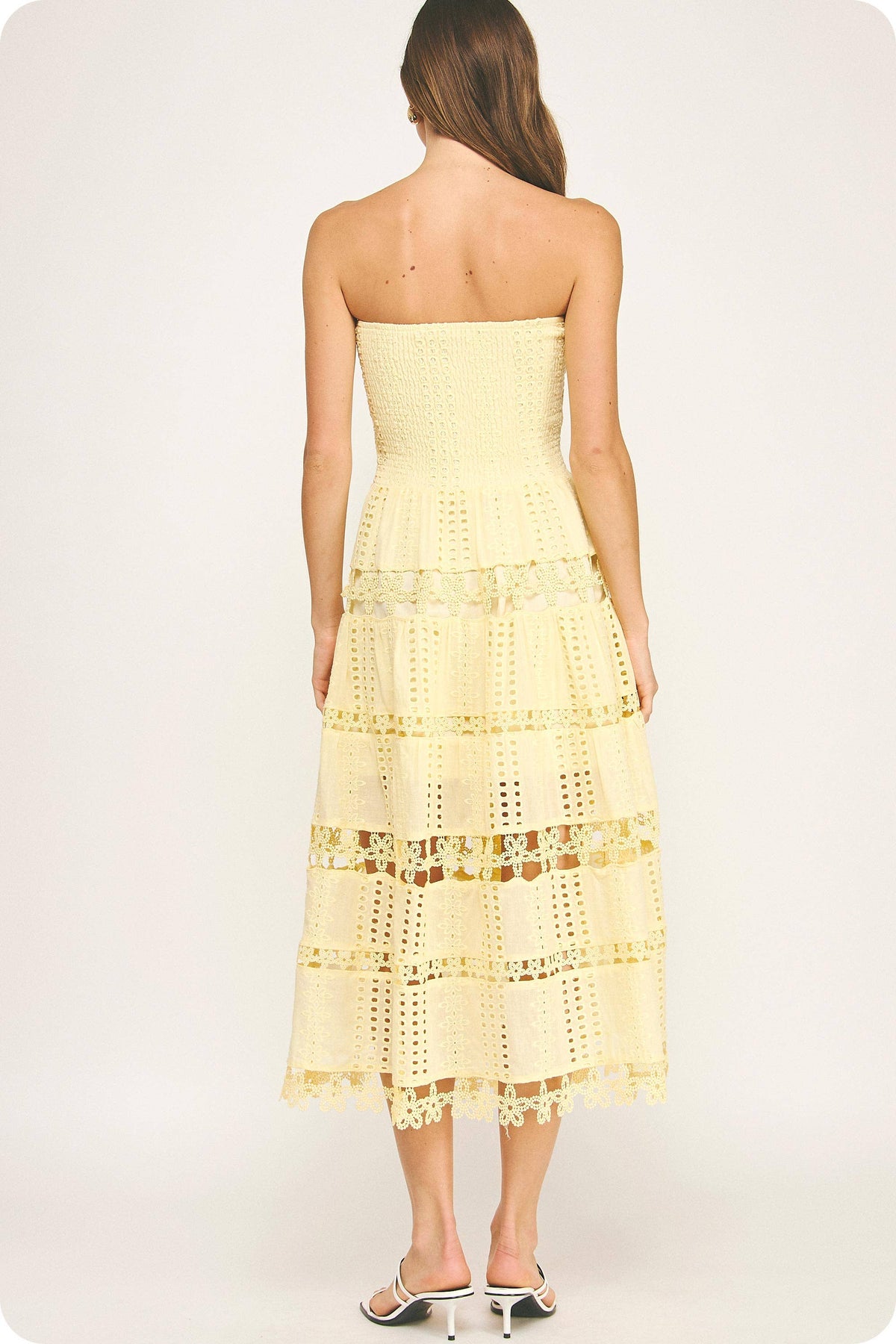 Eyelet Lace Tube Dress