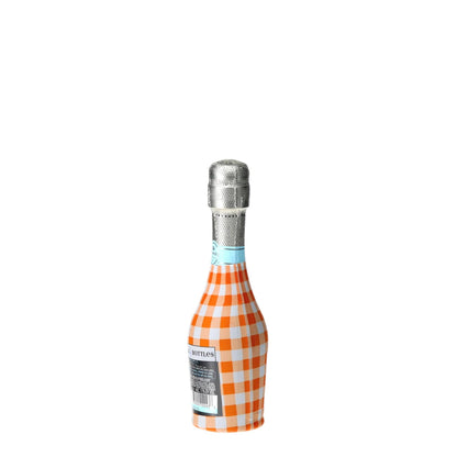 Orange & White Gingham Mini Prosecco Wraps (Set of 3)