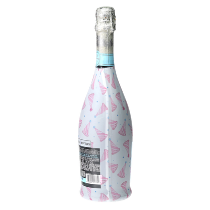 Pastel Birthday Party Hats Prosecco Bottle Wrap