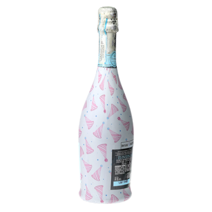 Pastel Birthday Party Hats Prosecco Bottle Wrap