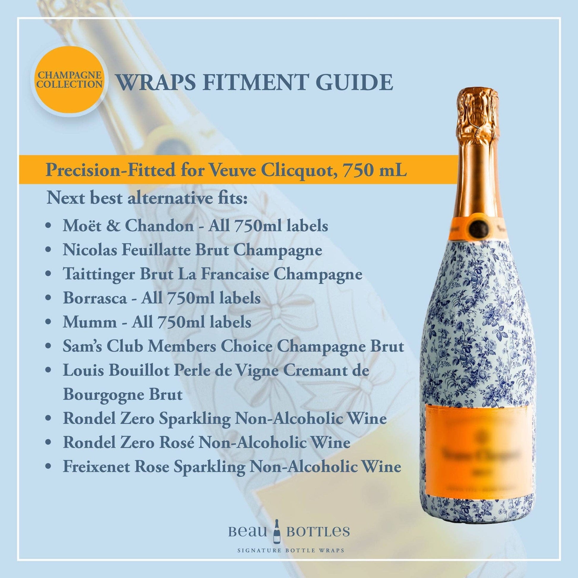 Happy Birthday Floral Champagne Bottle Wrap