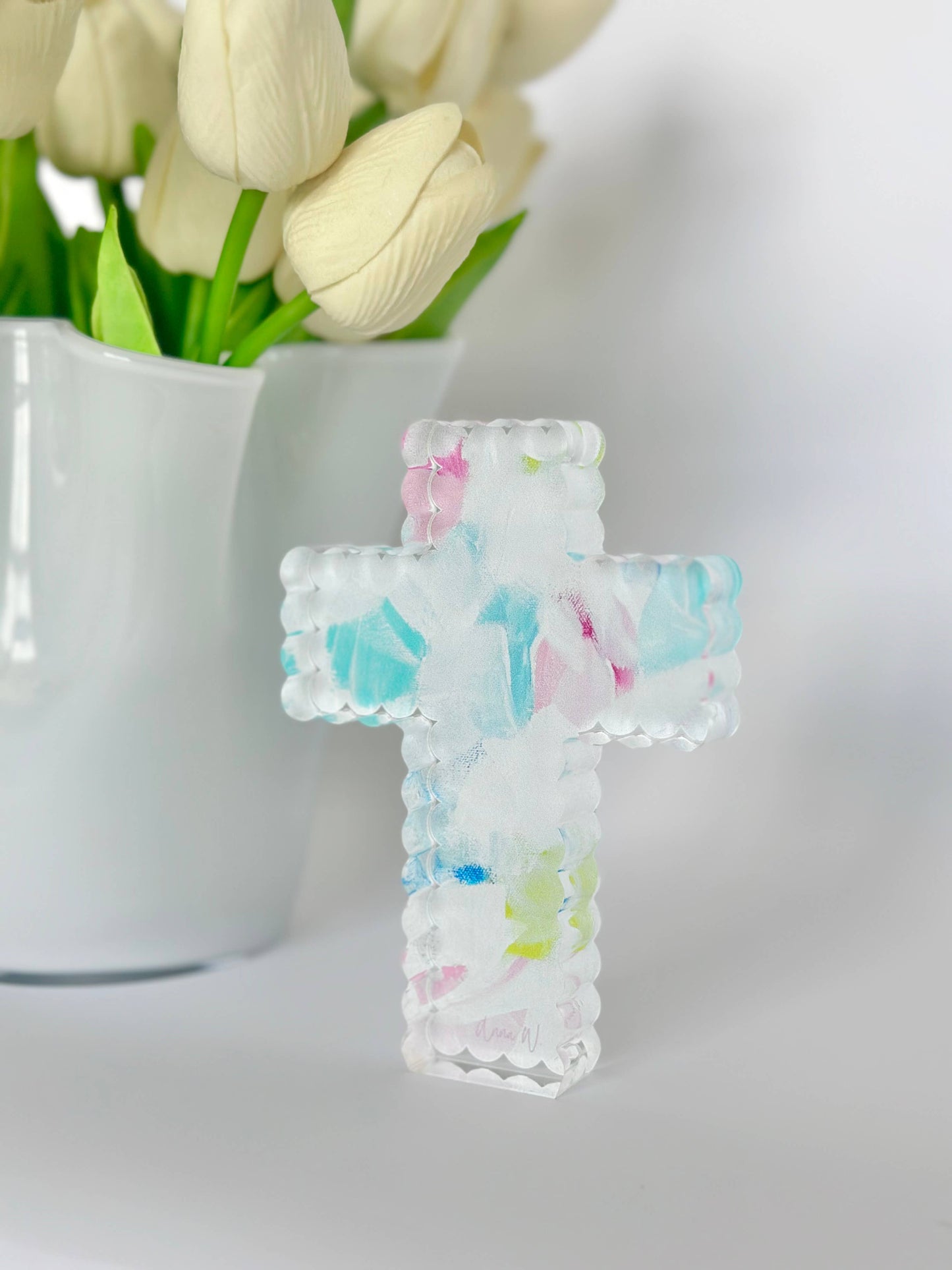 Anna Walding: Scalloped Acrylic Cross