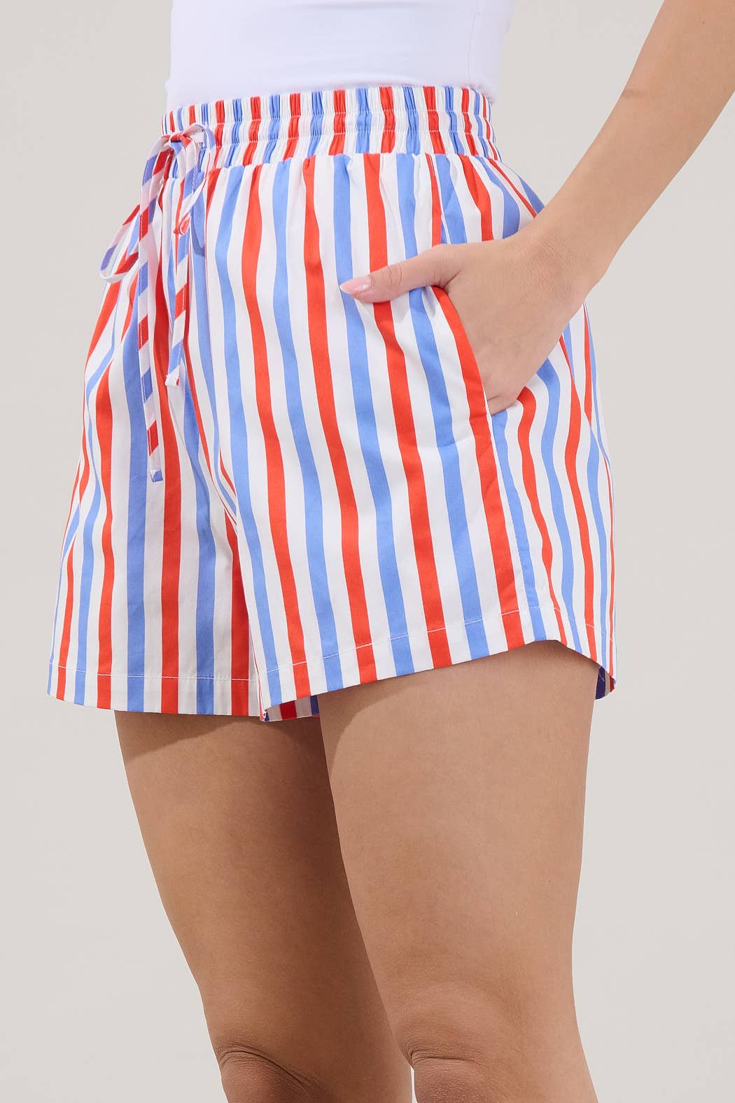 Taliya Drawstring Shorts Stripe