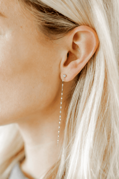 Screwback Stud Earrings - Devin Duster Silver