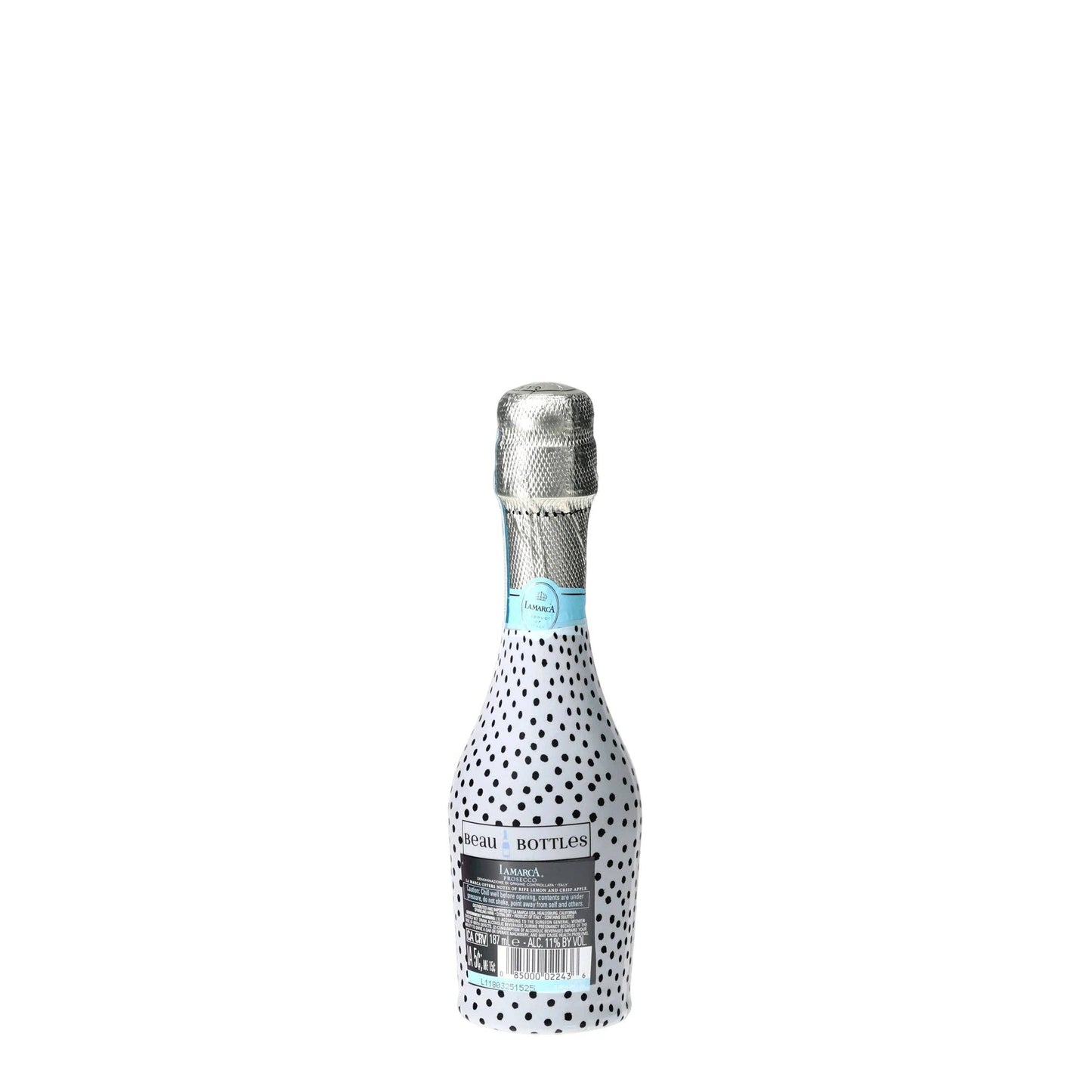 Black & White Dots Mini Prosecco Wraps (Set of 3)