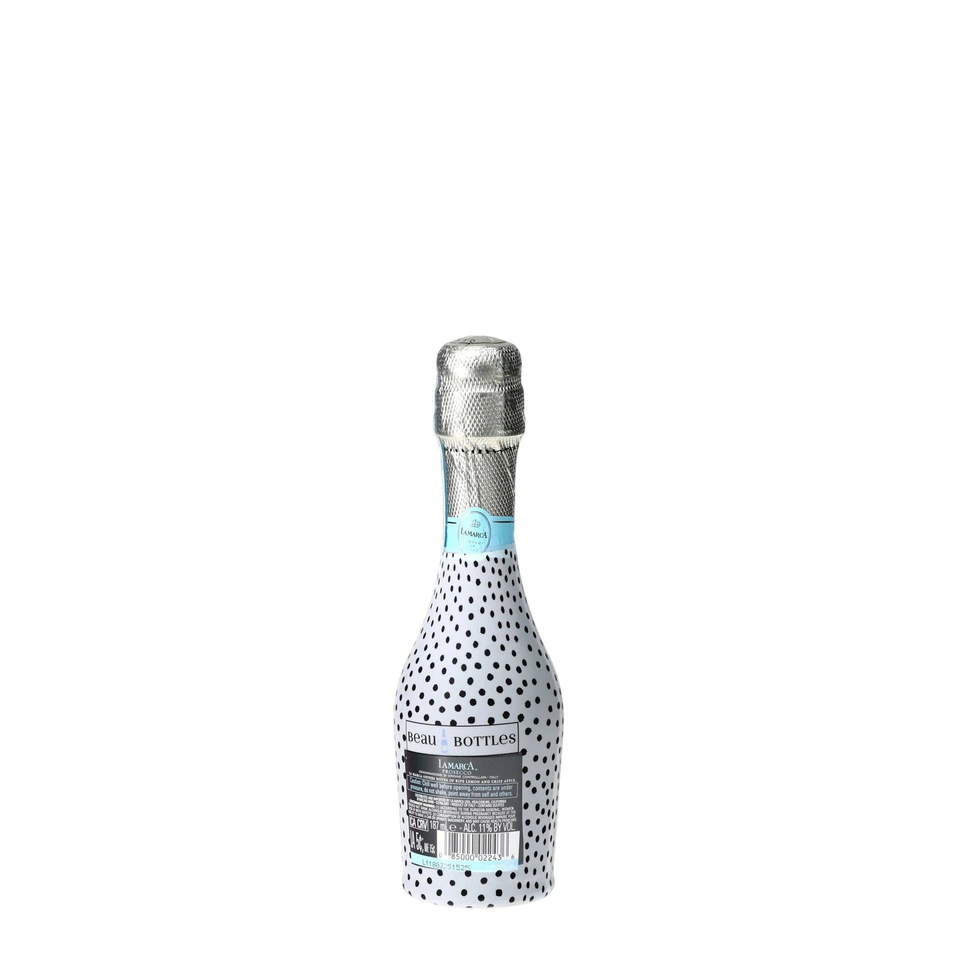 Black & White Dots Mini Prosecco Wraps (Set of 3)