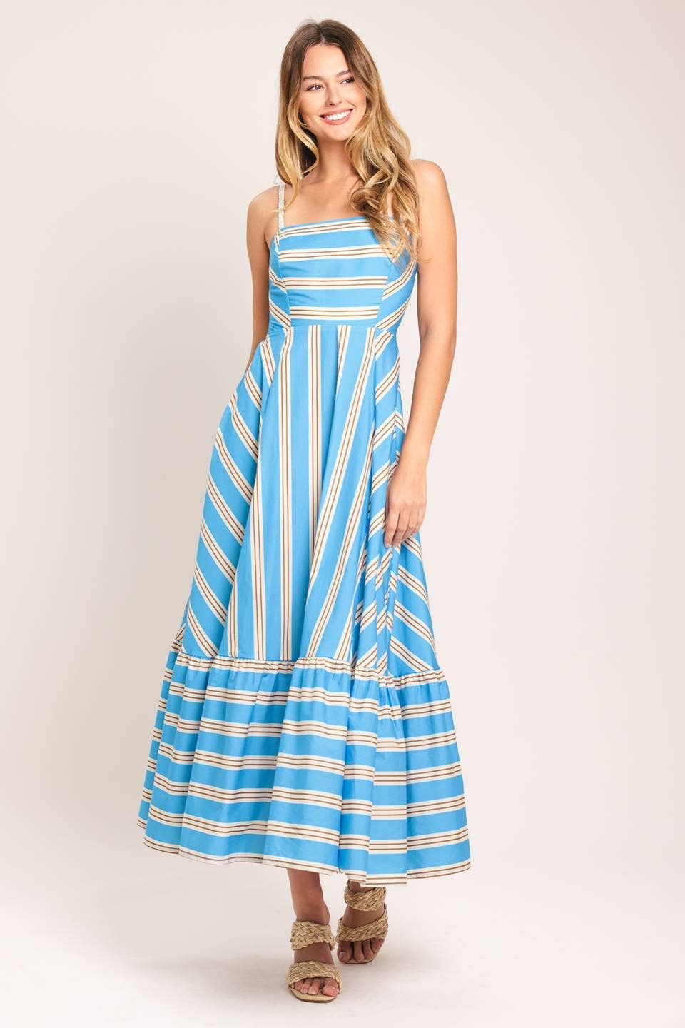 A printed woven midi dress - ID23644