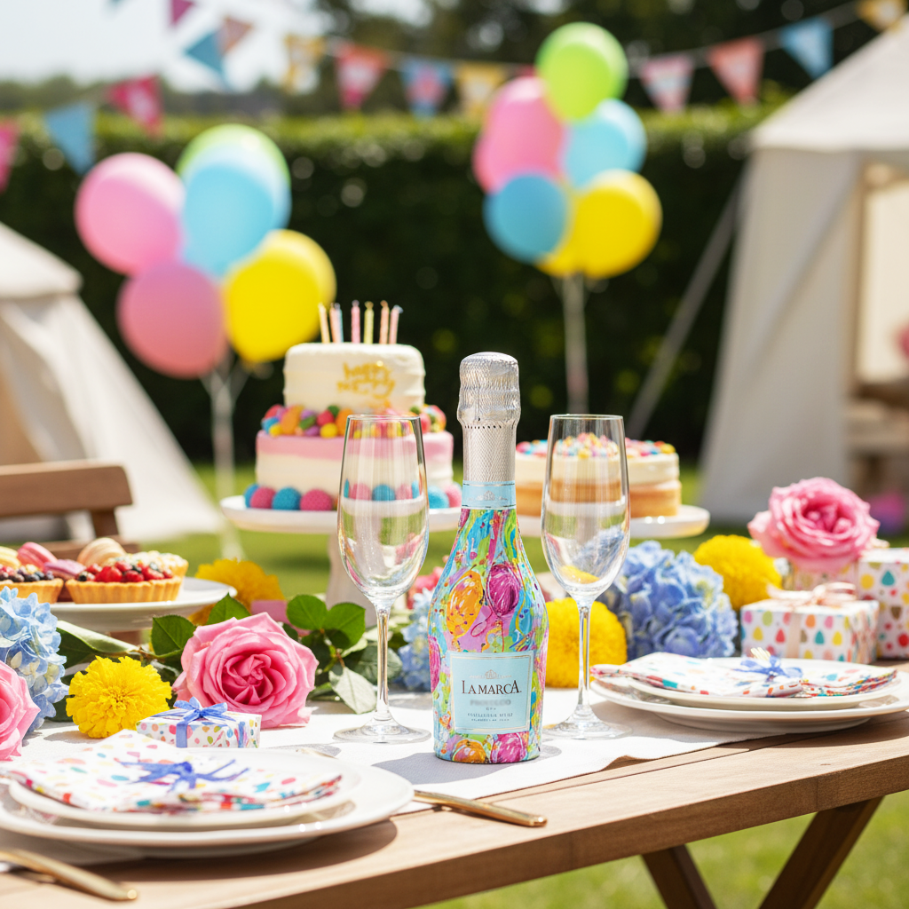 Beau Bottles Happy Birthday Balloons - MINI Prosecco Collection - Set of 3 (Wraps Only)