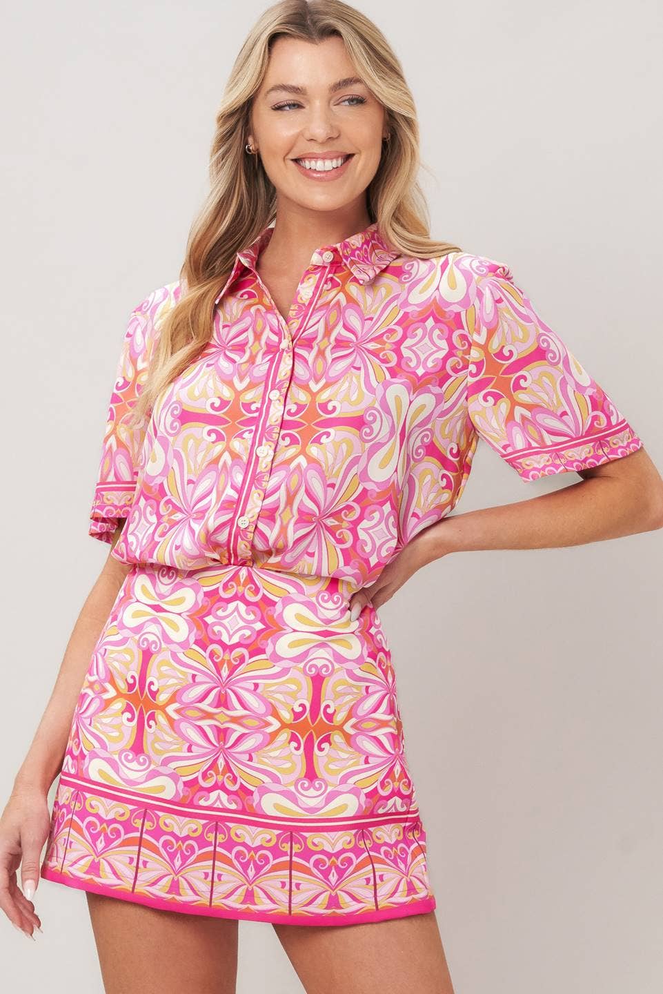 A printed woven skort - IP9179