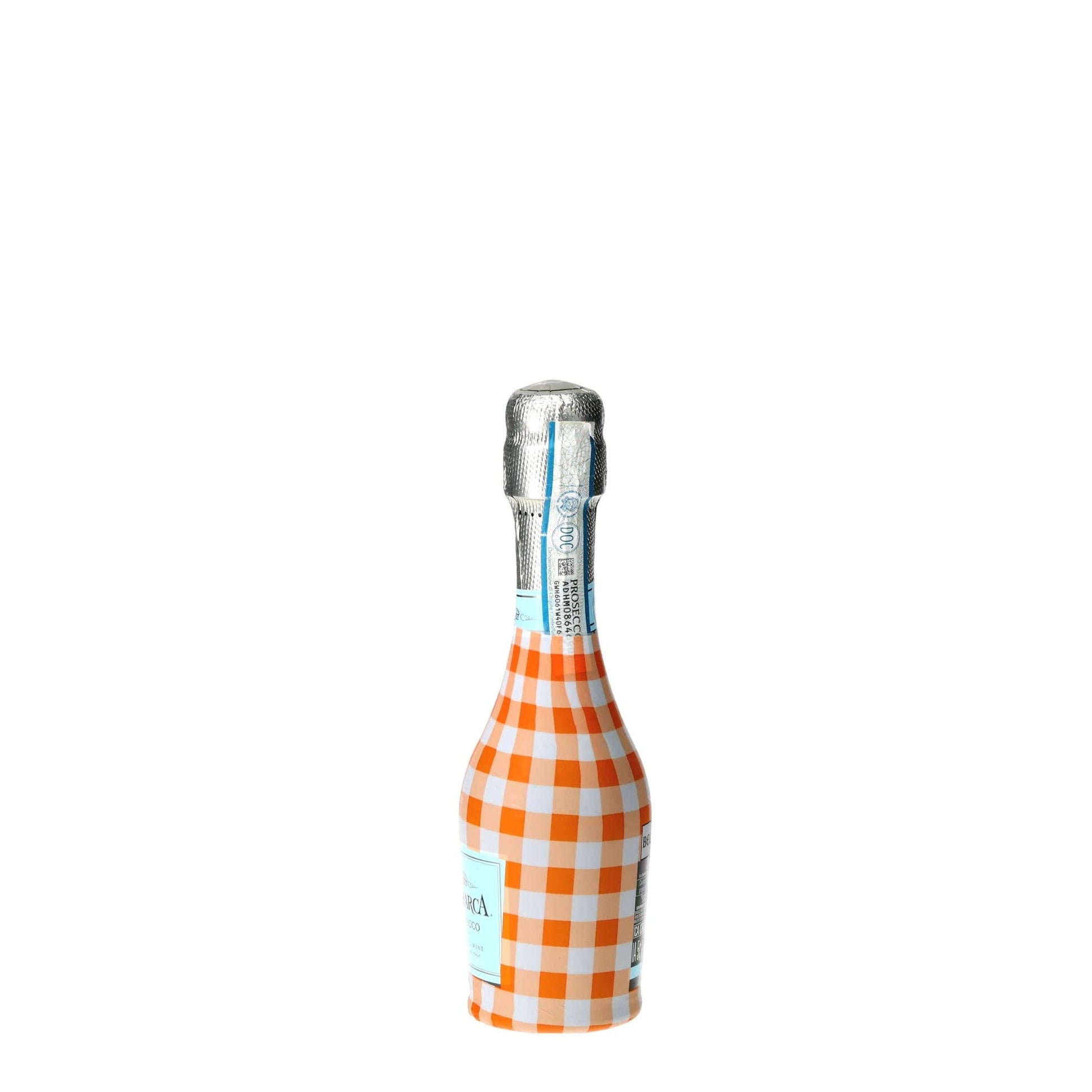 Orange & White Gingham Mini Prosecco Wraps (Set of 3)