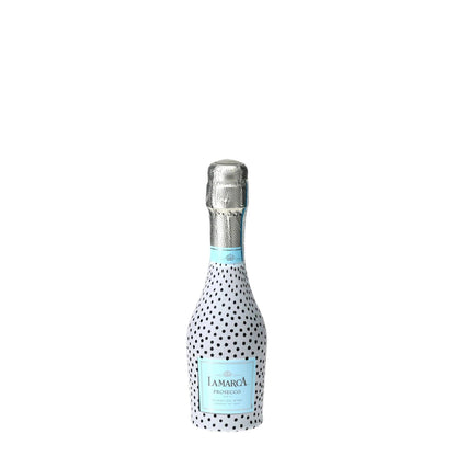 Black & White Dots Mini Prosecco Wraps (Set of 3)