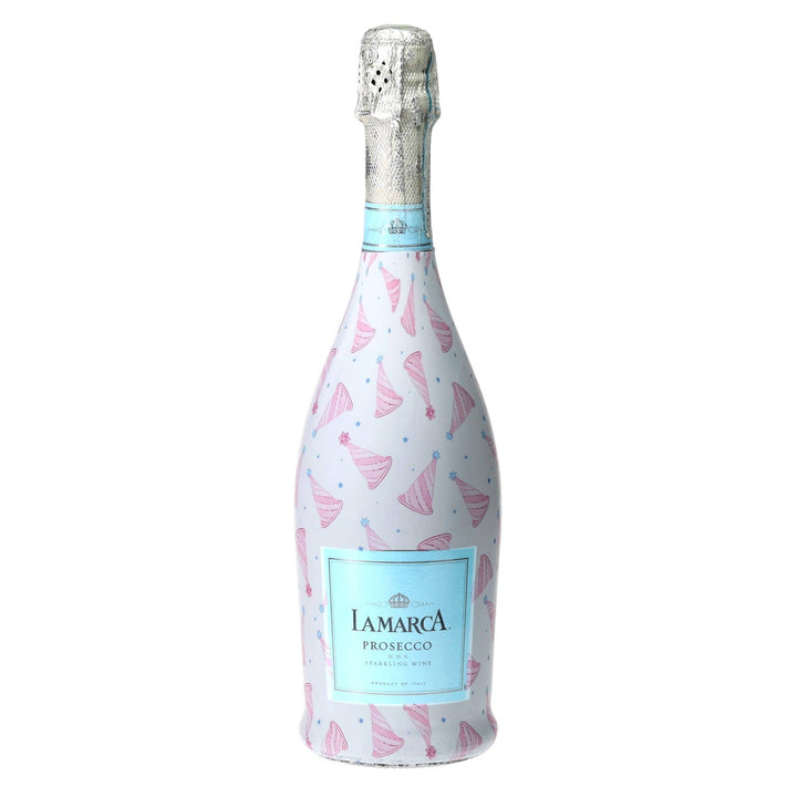 Pastel Birthday Party Hats Prosecco Bottle Wrap