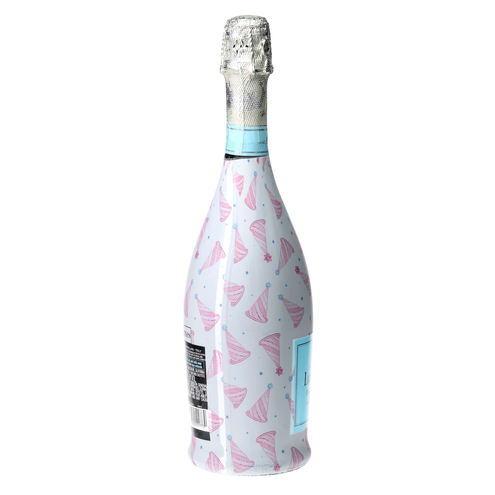 Pastel Birthday Party Hats Prosecco Bottle Wrap
