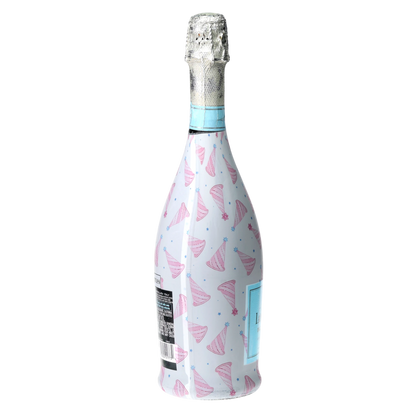Pastel Birthday Party Hats Prosecco Bottle Wrap