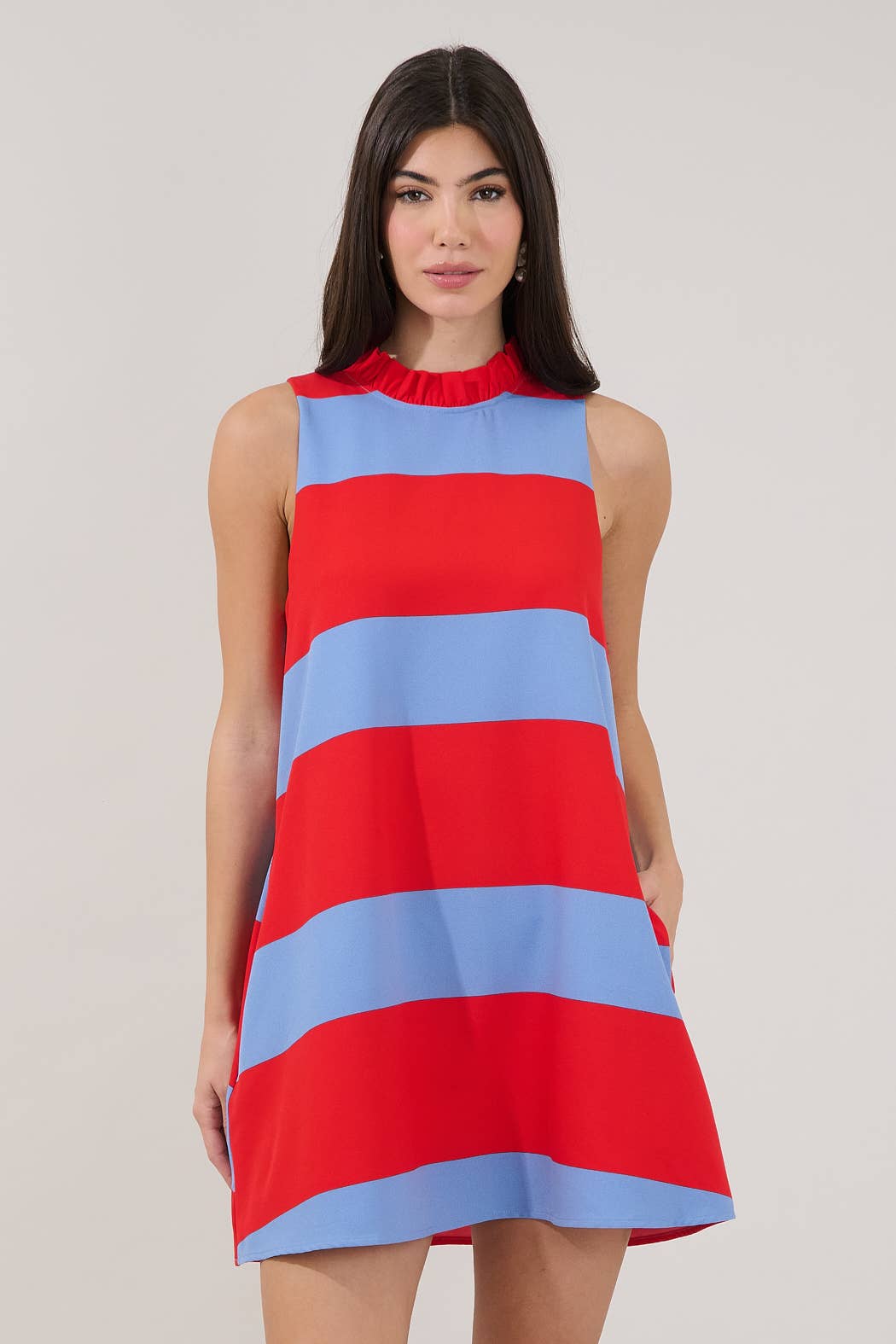 Benson Trapeze Mini Dress Stripe