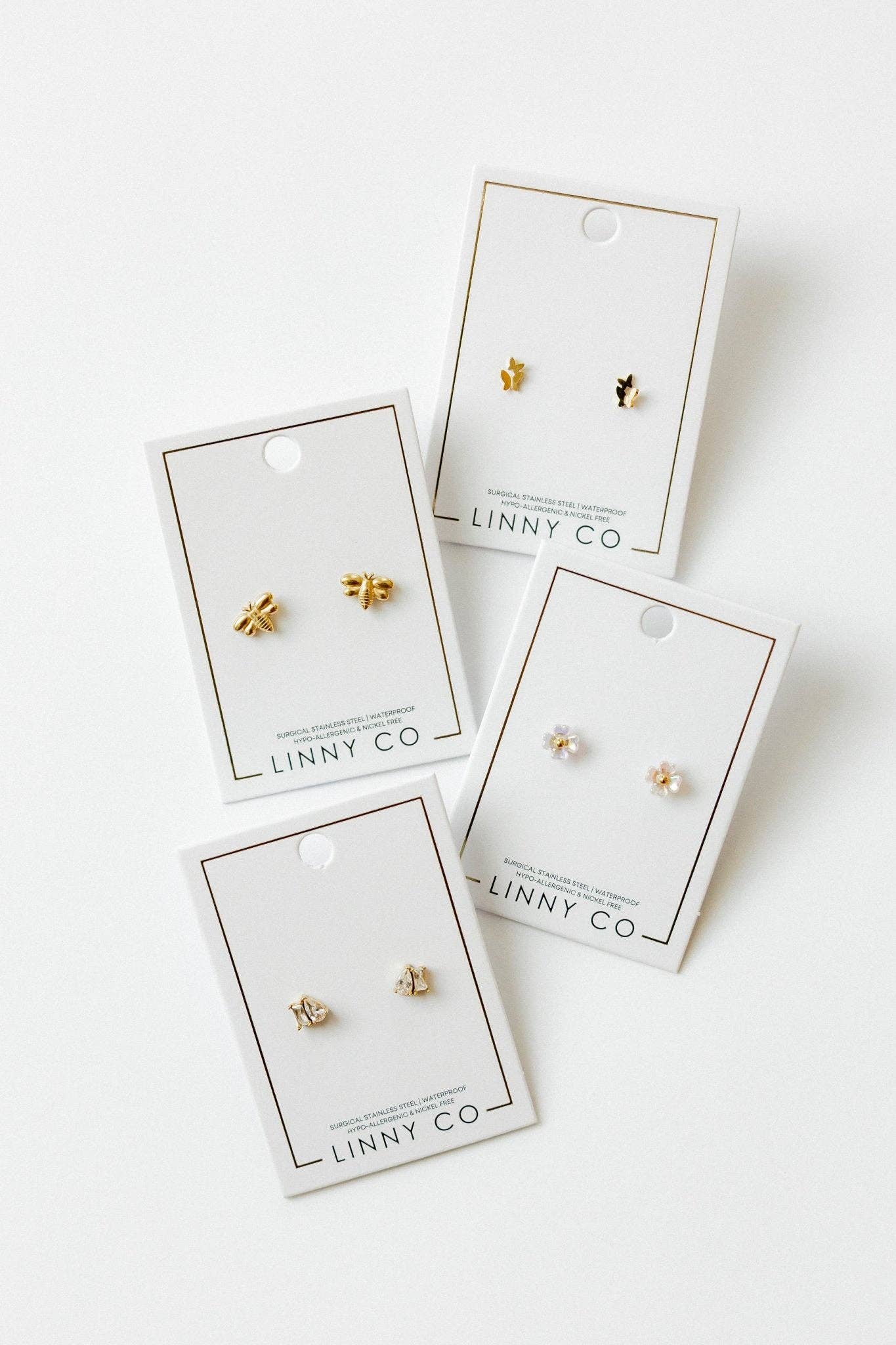 Screwback Stud Earrings - Lark Butterfly