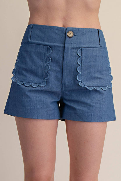 Colette Shorts Scallop Detail Pocket