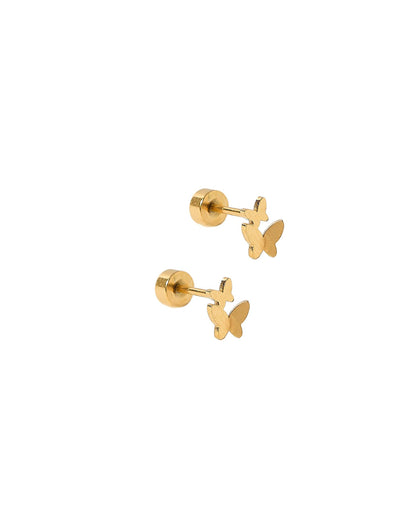 Screwback Stud Earrings - Lark Butterfly