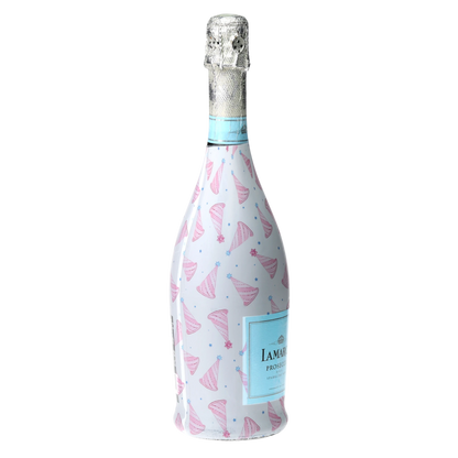 Pastel Birthday Party Hats Prosecco Bottle Wrap