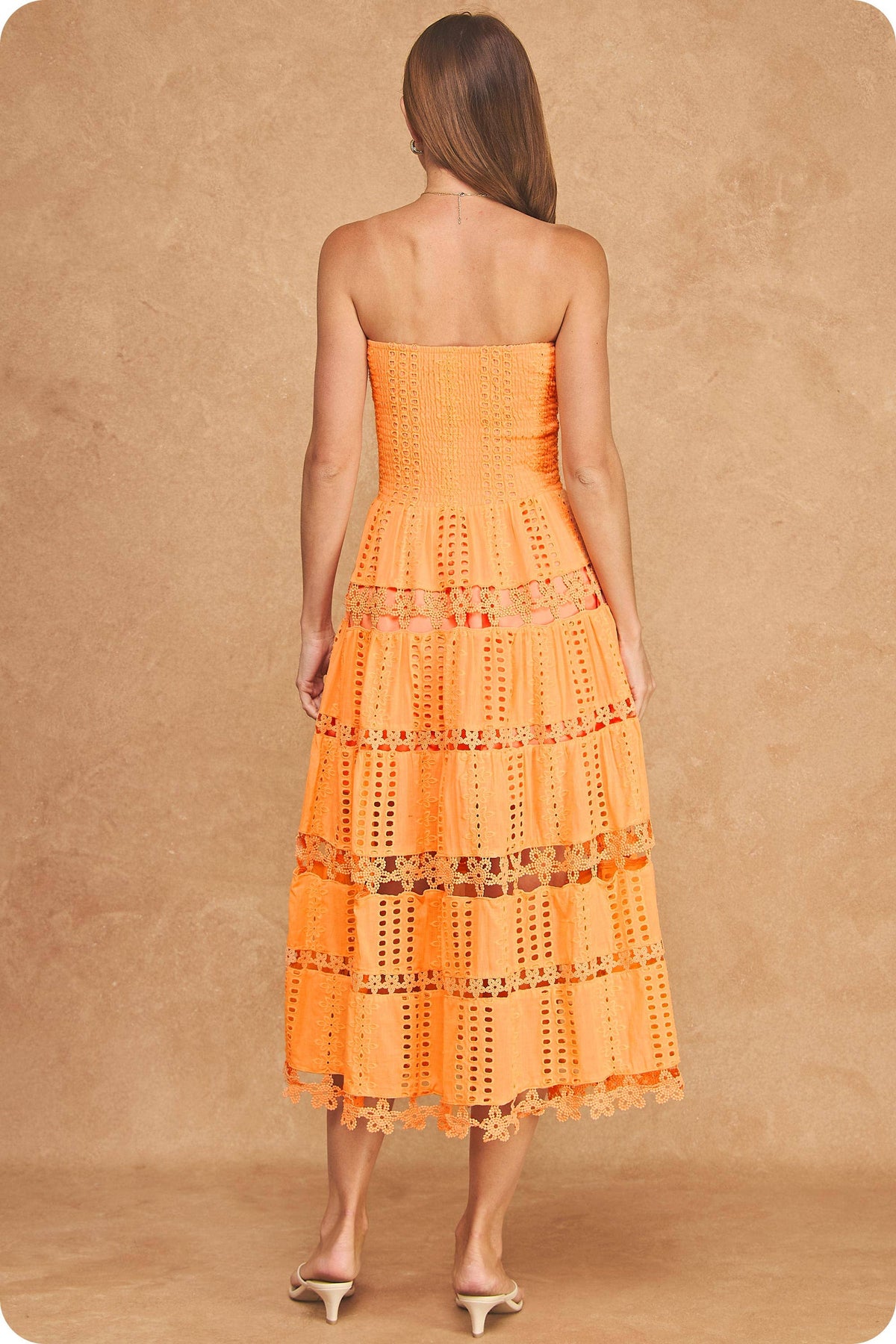 Eyelet Lace Tube Dress
