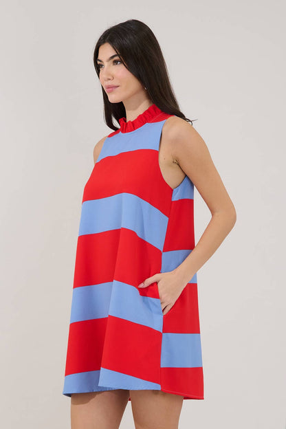 Benson Trapeze Mini Dress Stripe