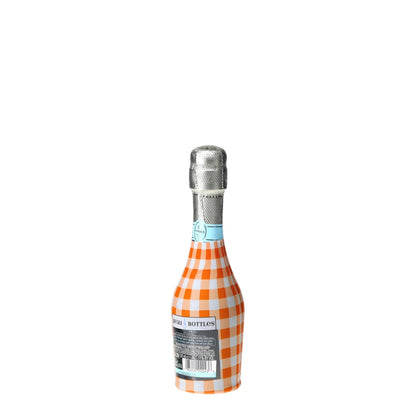 Orange & White Gingham Mini Prosecco Wraps (Set of 3)