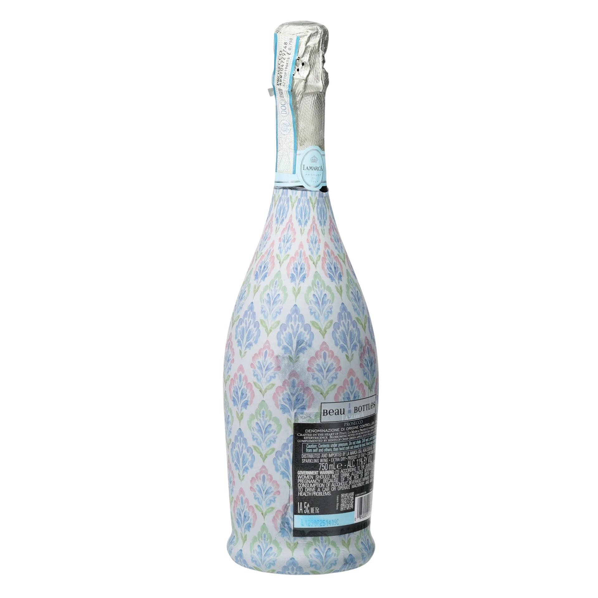 Grandmillennial Pastel Jewels Prosecco Bottle Wrap