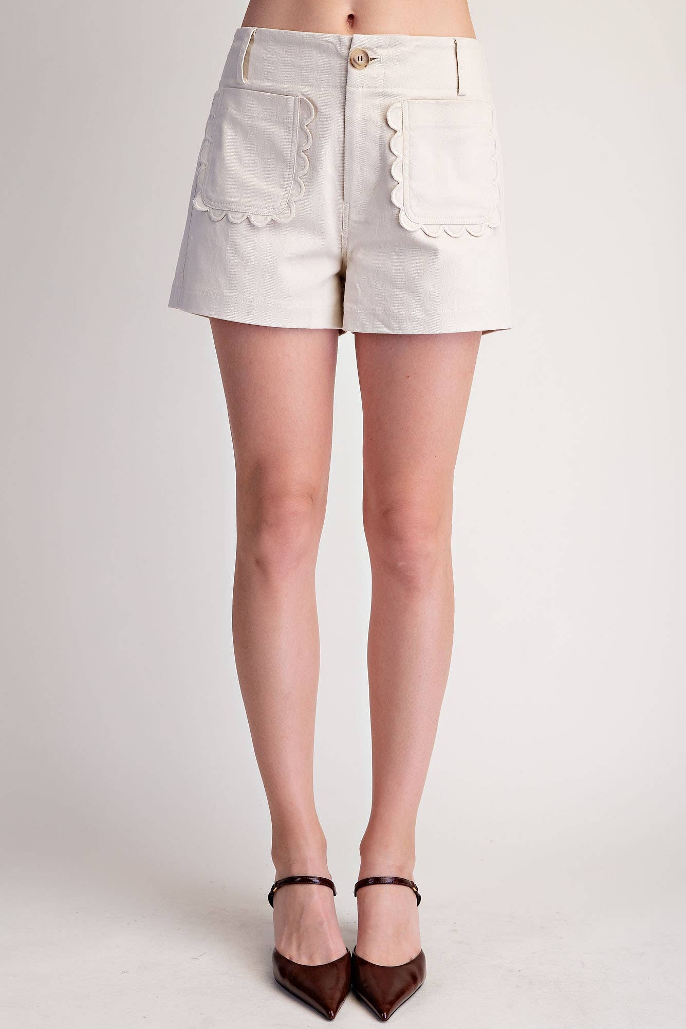 Scallop Detail Pocket Colette Shorts