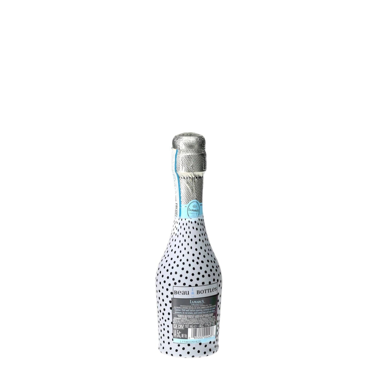 Black & White Dots Mini Prosecco Wraps (Set of 3)