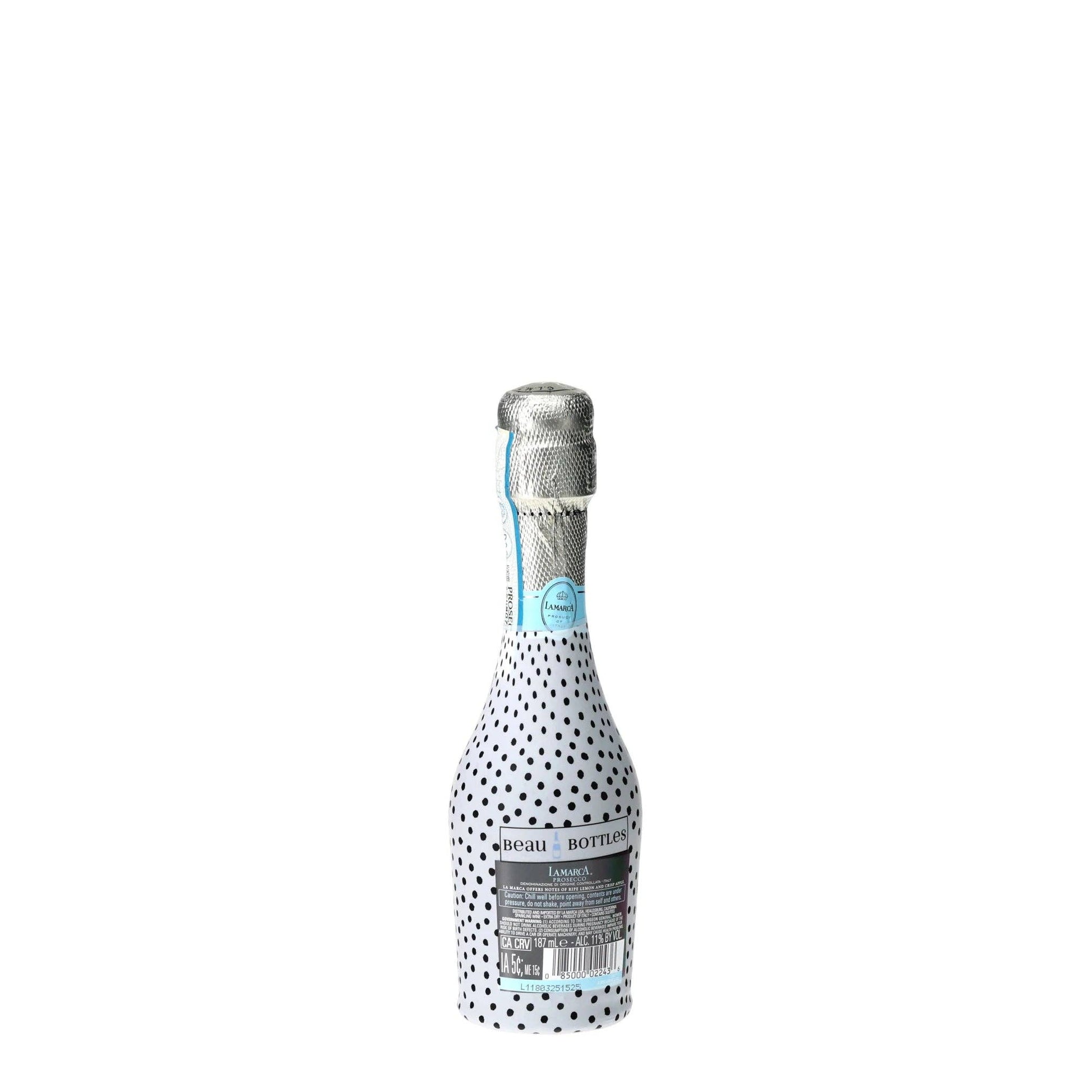 Black & White Dots Mini Prosecco Wraps (Set of 3)