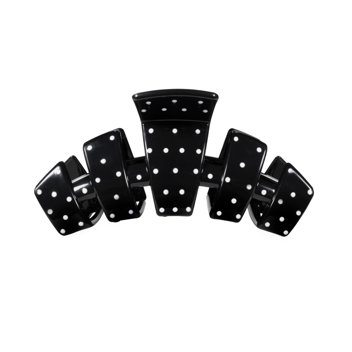 Classic Black Polka Dot Party Medium Claw Clip