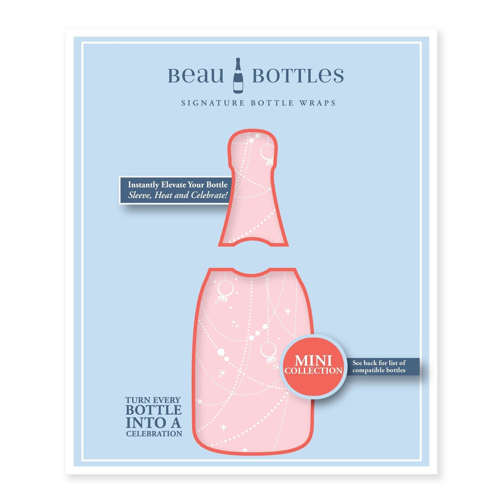 Pink Pearls & Prosecco Mini Prosecco Wraps (Set of 3)