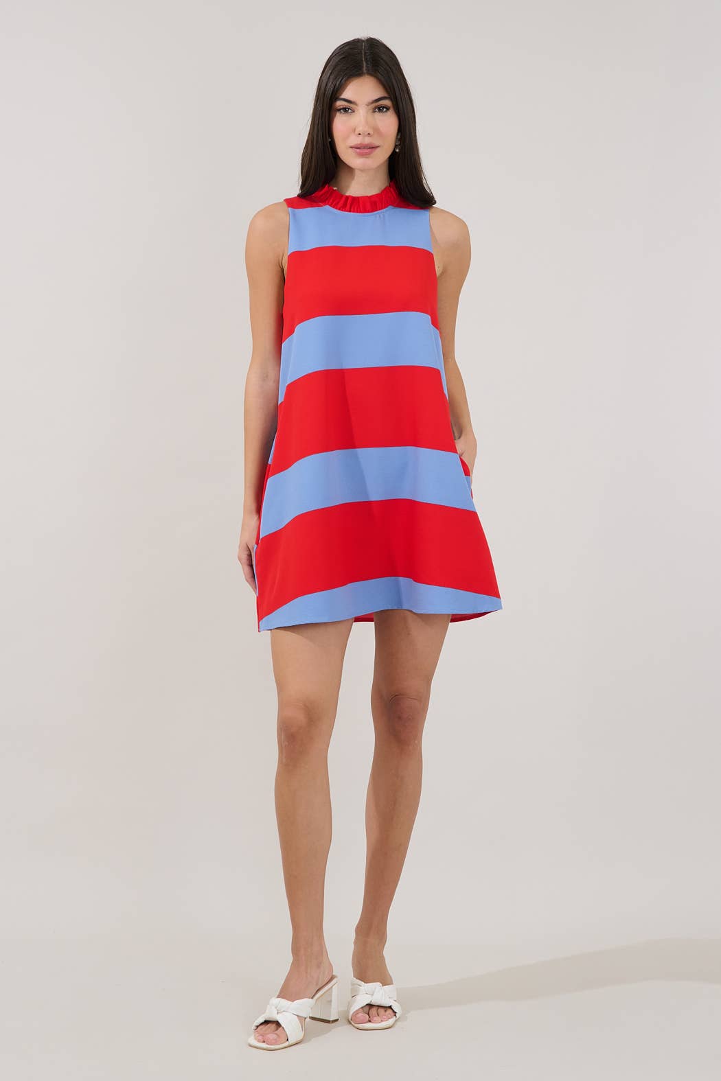 Benson Trapeze Mini Dress Stripe