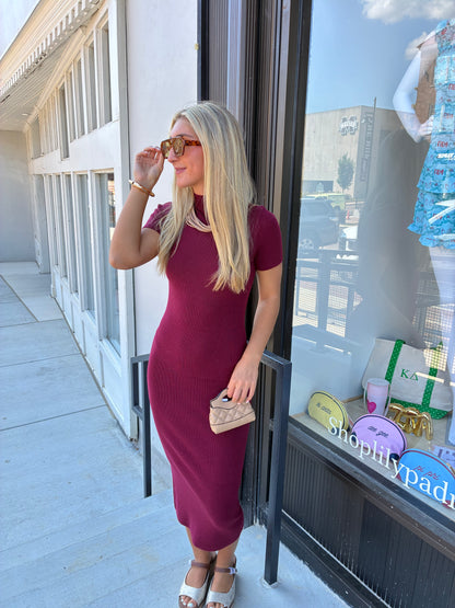 Skies Are Blue: Sweater Midi Dress