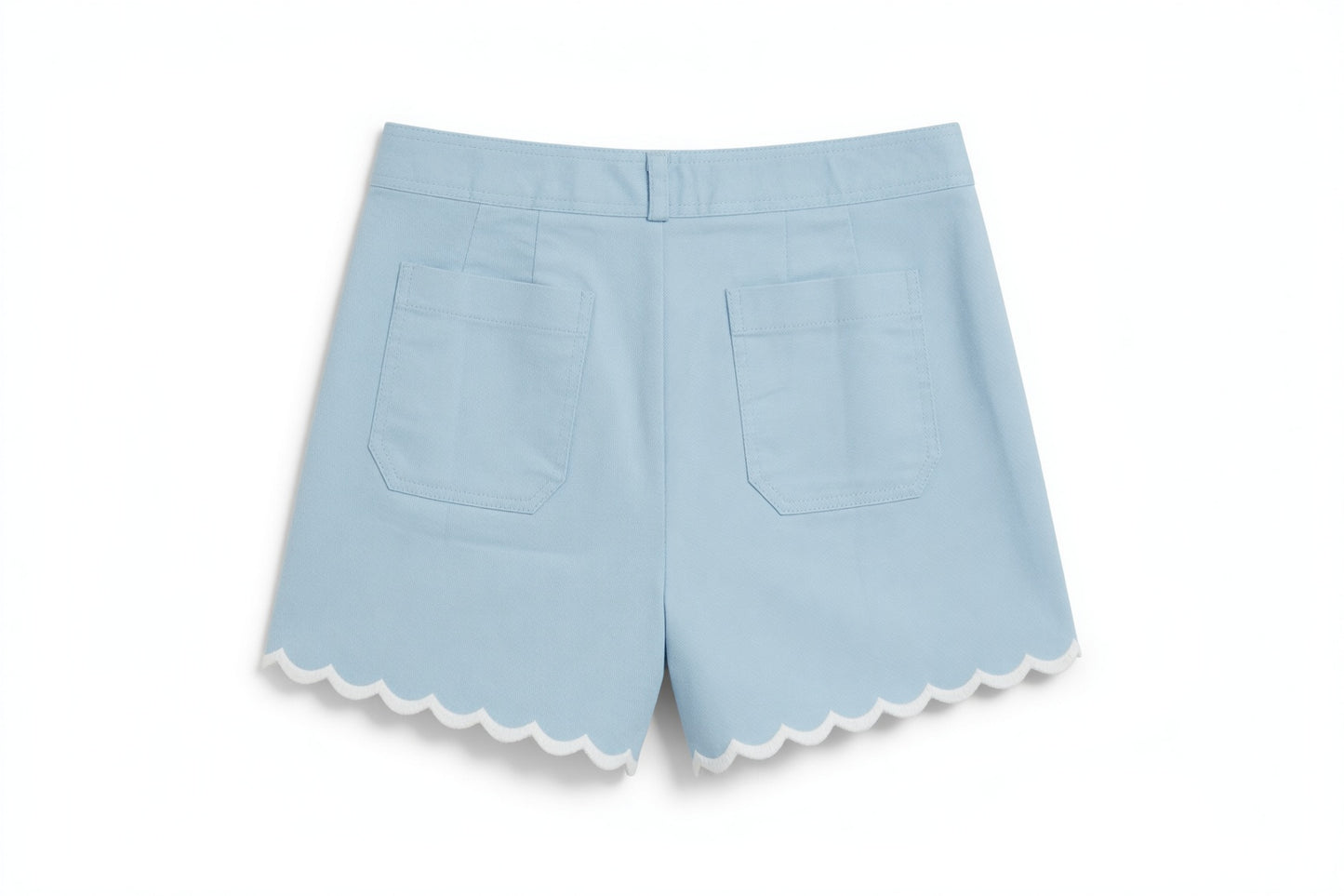 High-Rise Scallop Shorts