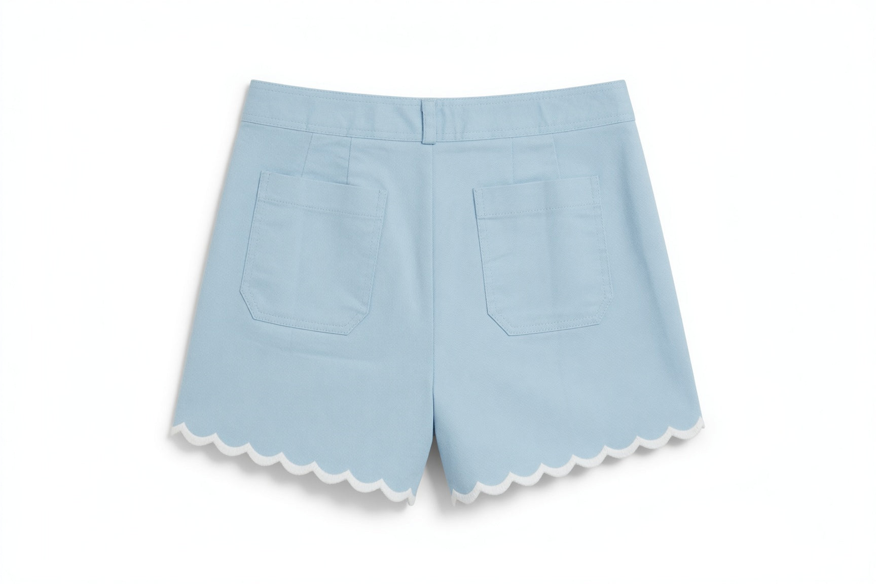 High-Rise Scallop Shorts