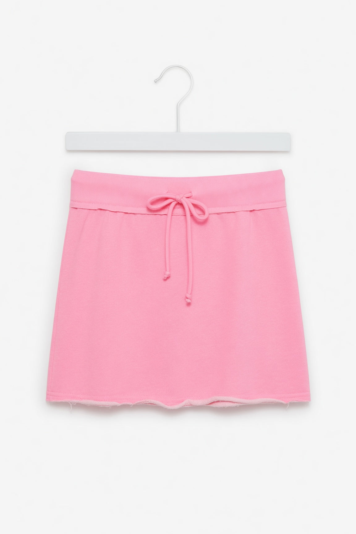Paper Moon: Neon Pink Crop T-Shirt & Skort Set