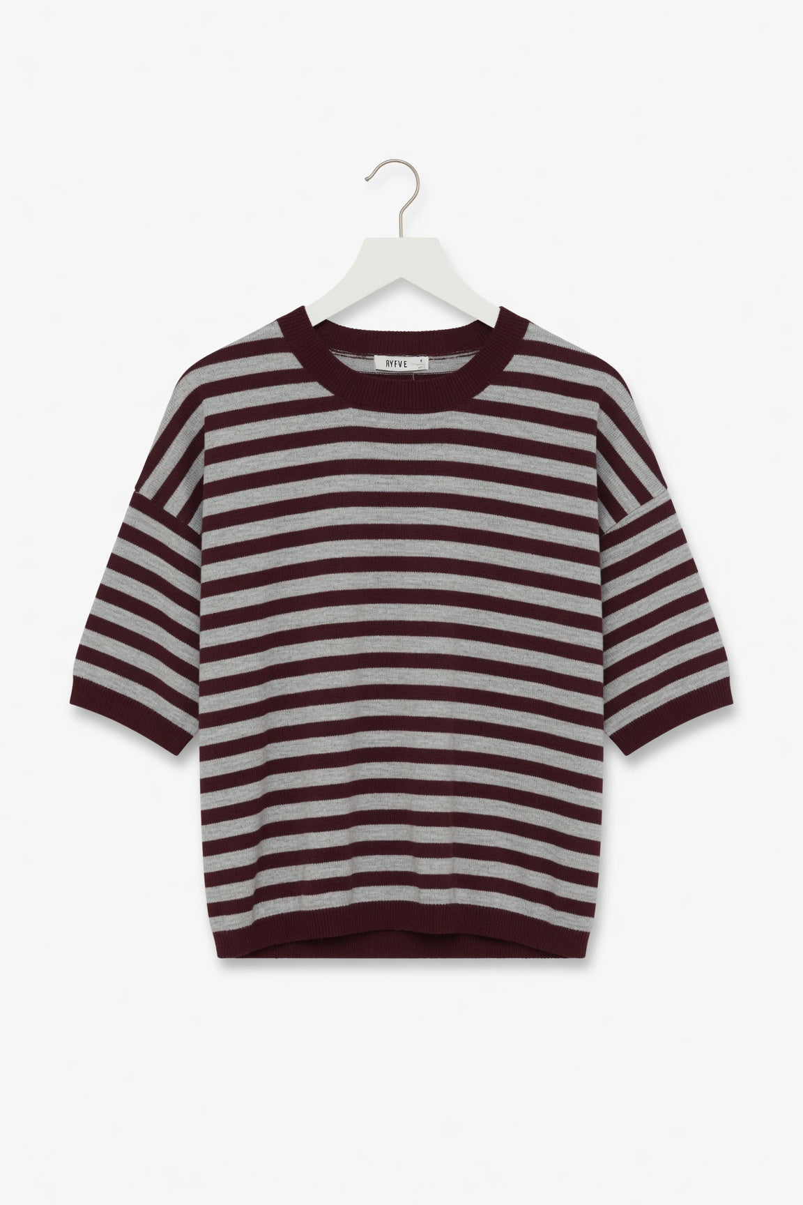 HYFVE: Short Sleeve Sweater - Wine