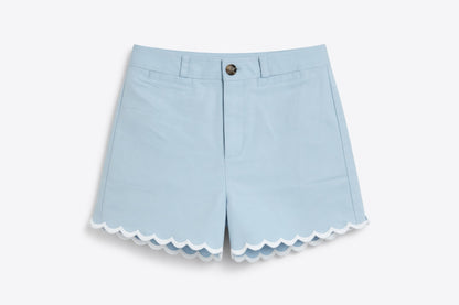 High-Rise Scallop Shorts