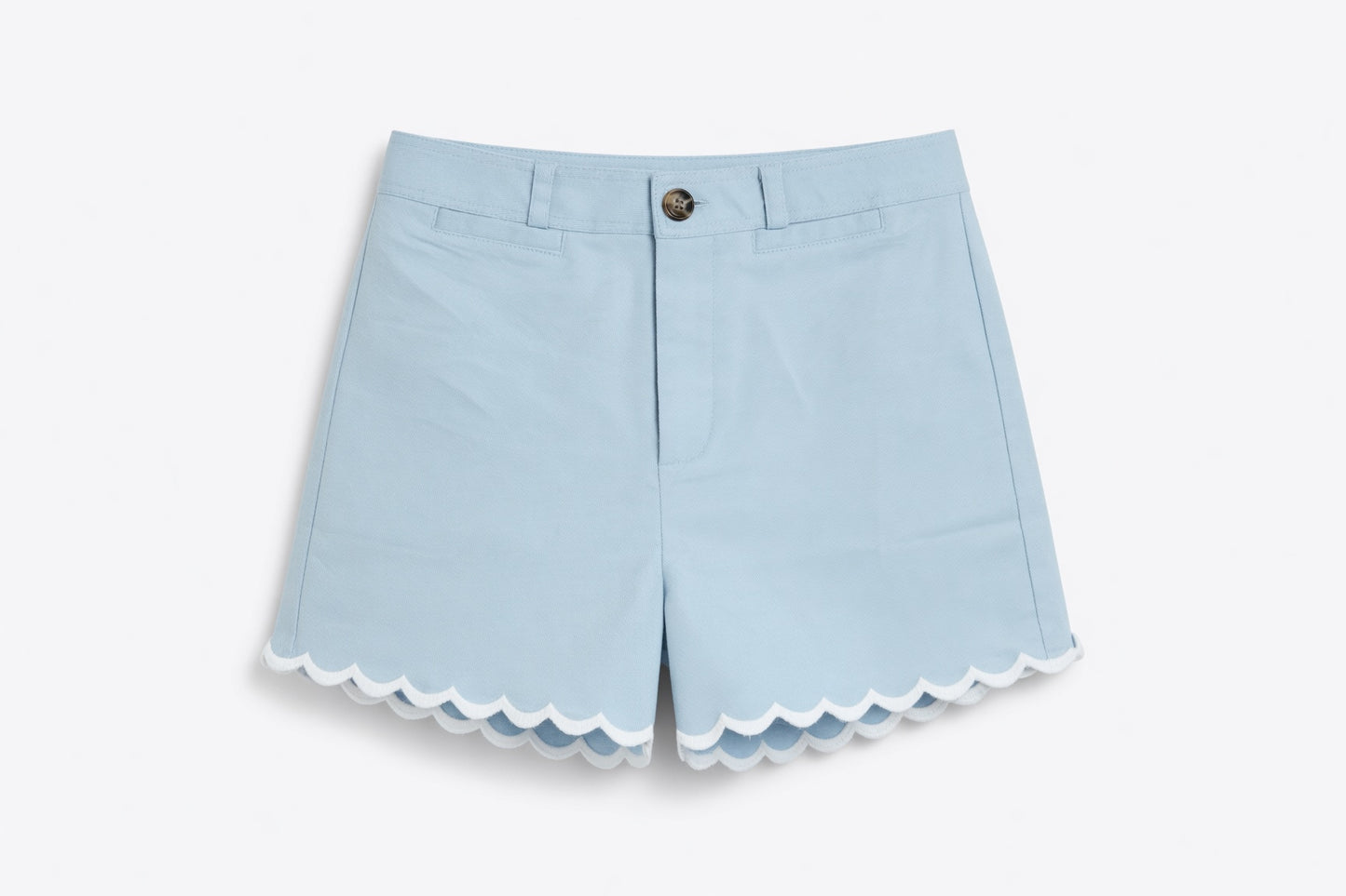 High-Rise Scallop Shorts