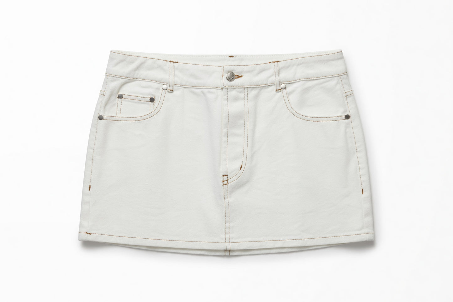 Olivaceous White Jean Skirt